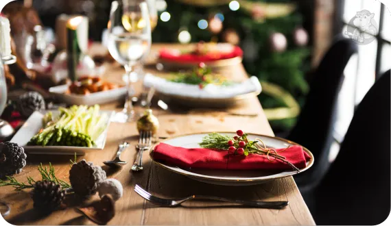 nowoczesny stół na Wigilię